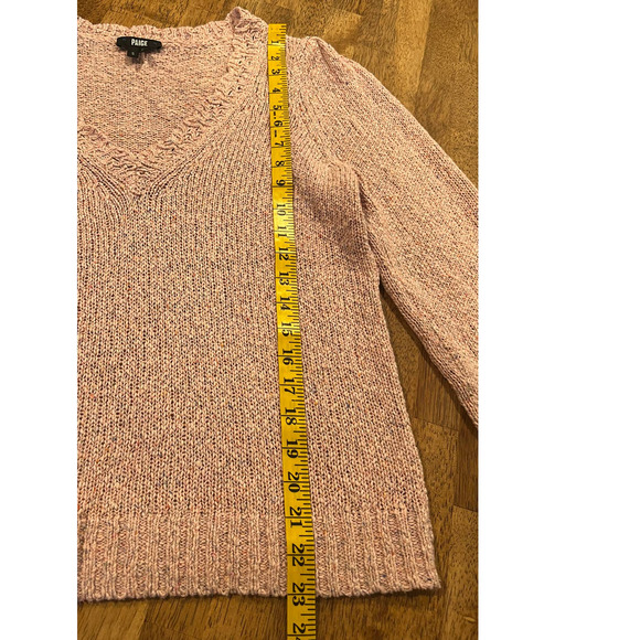 PAIGE Alicia Scalloped Neckline Sweater in Pink - Size Small - Picture 7 of 14